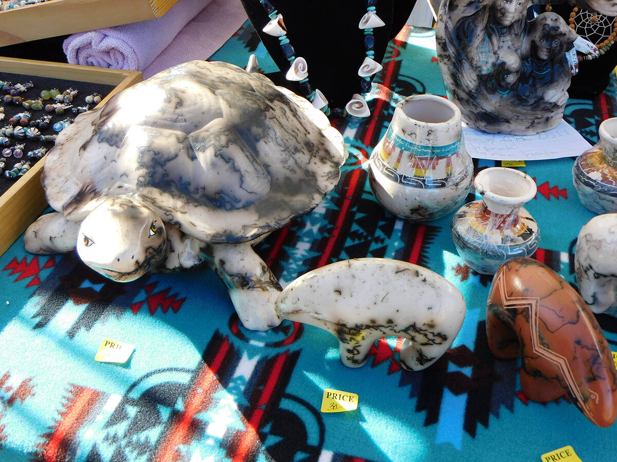 Robin Hebrock/Pahrump Valley Times Pictured here is a turtle statue. Turtles are an important s ...