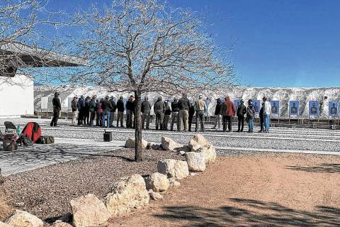 Brent Schanding/Pahrump Valley Times file Students participate in firearms training Tuesday, Ja ...