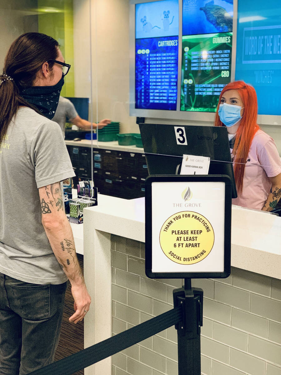 Special to the Pahrump Valley Times Pahrump's Grove cannabis dispensary, which began delivery- ...