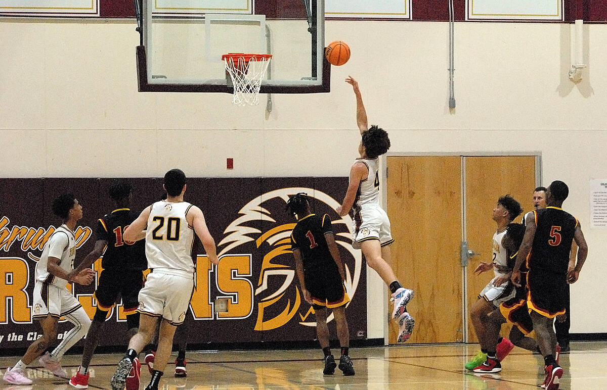 Horace Langford Jr./Pahrump Valley Times Senior forward Aiden McClard (4) was named to the all- ...