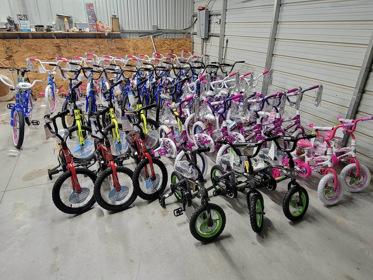 Special to the Pahrump Valley Times Avery Sampson's 3rd Annual Bikes for Christmas drive has br ...