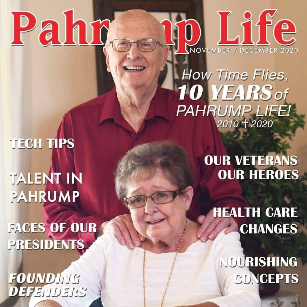 Special to the Pahrump Valley Times Ron Frazier and his wife Marion on the November/December 20 ...