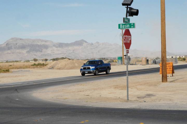 Horace Langford Jr. / Pahrump Valley Times file A motorist approaches the intersection of Blagg ...