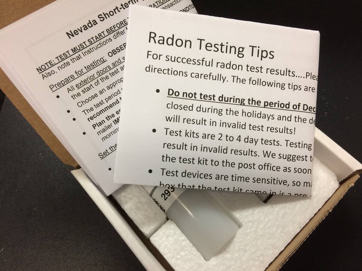 Courtesy Nevada Cooperative Extension’s Radon Education Program