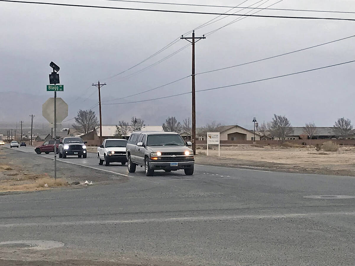 Robin Hebrock/Pahrump Valley Times Taken Monday, January 9, this photo shows the intersection o ...
