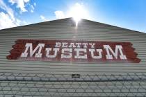 The Sun peeks over the Beatty Museum, Monday, Aug. 22, 2016, in Beatty, Nev. The museum establi ...