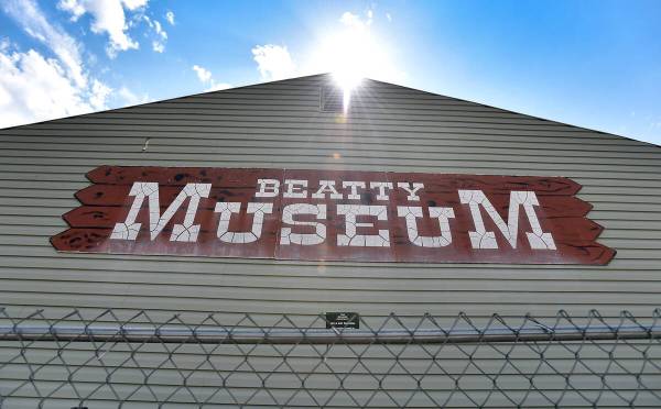 The Sun peeks over the Beatty Museum, Monday, Aug. 22, 2016, in Beatty, Nev. The museum establi ...