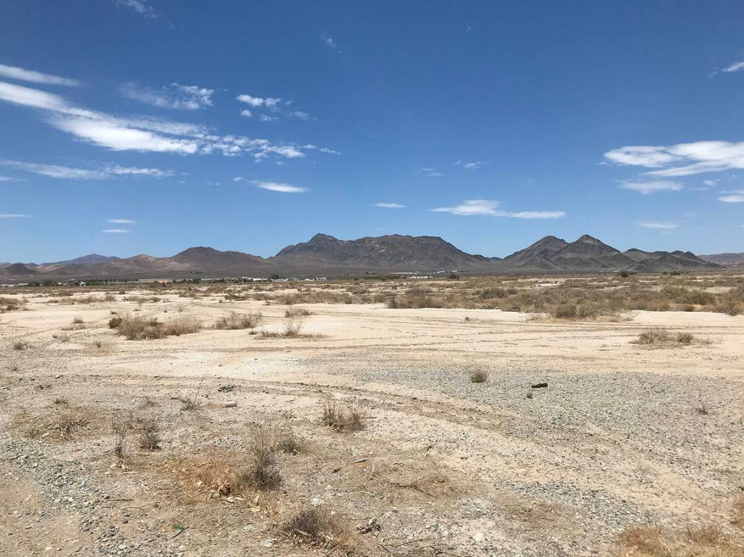 Robin Hebrock/Pahrump Valley Times A solar field proposed for 100 acres in western Pahrump prom ...