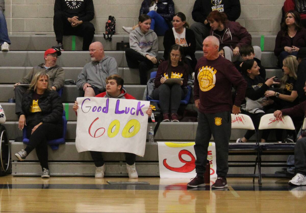 Danny Smyth/Pahrump Valley Times Pahrump Valley head coach went for his 600th career win when t ...