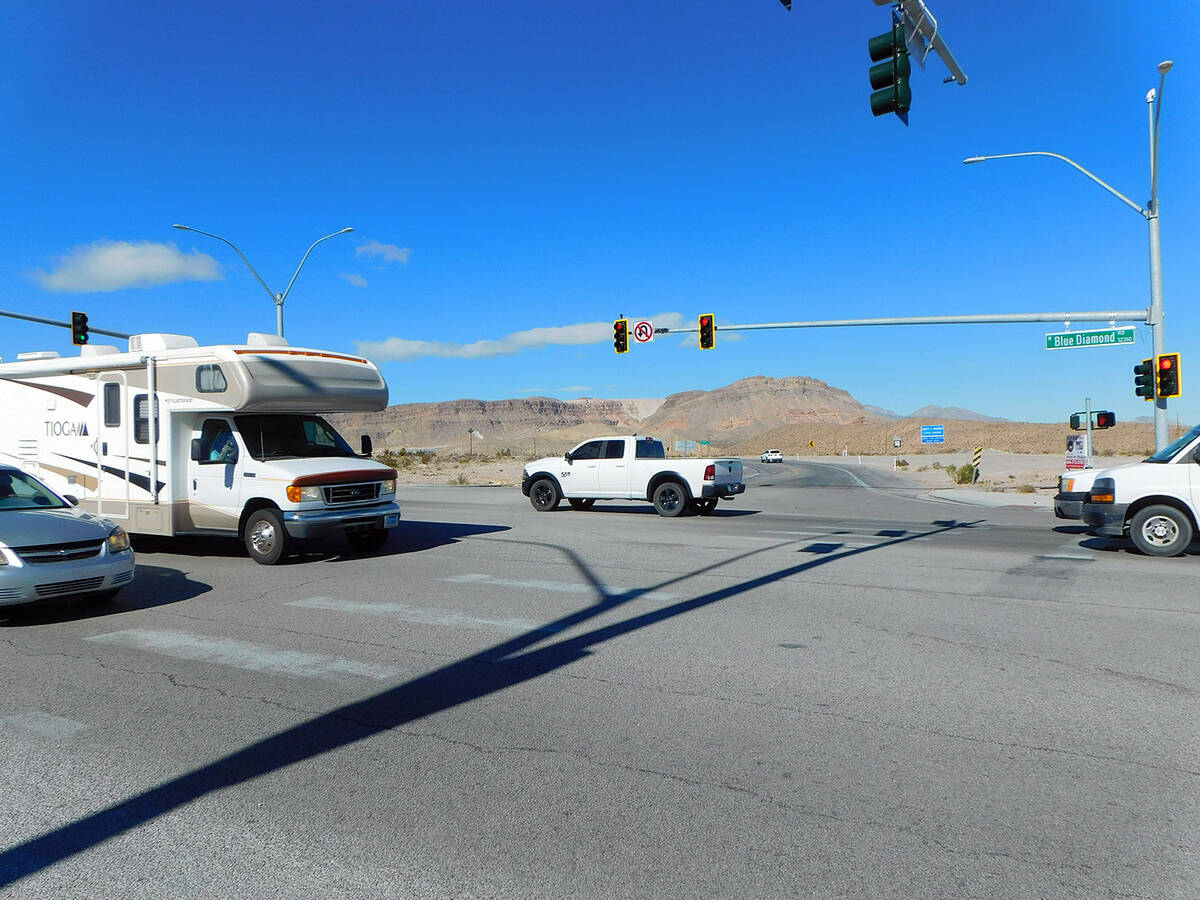 Robin Hebrock/Pahrump Valley Times This photo shows the intersection of Highway 160, also known ...