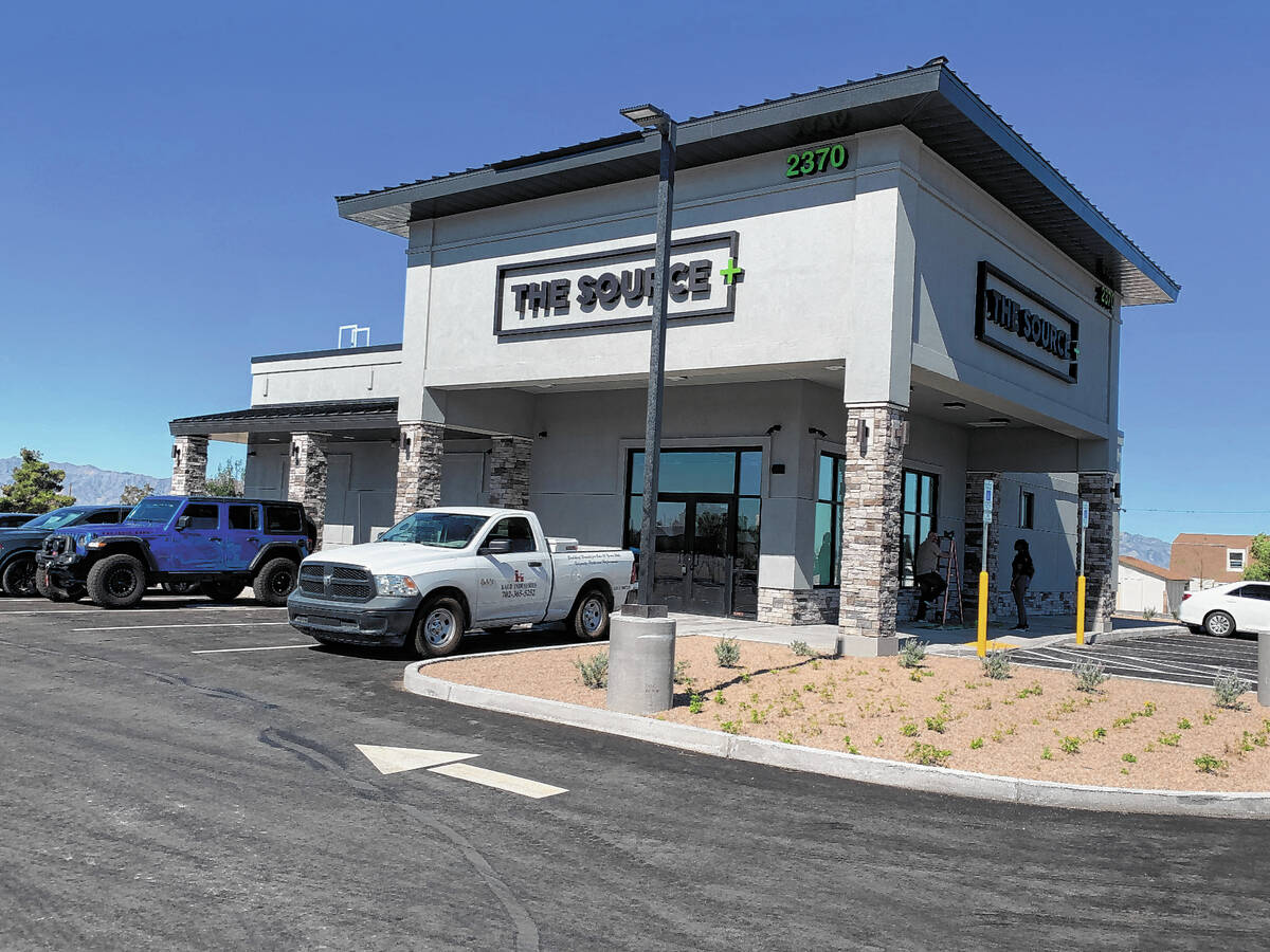 Brent Schanding/Pahrump Valley Times file photo The Source cannabis dispensary at the corner o ...