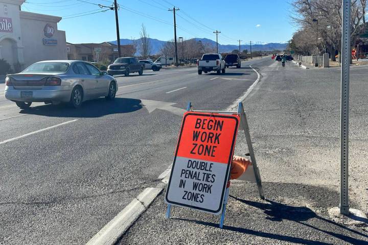 Special to the Pahrump Valley Times Construction has started on Basin Avenue from Highway 160 t ...