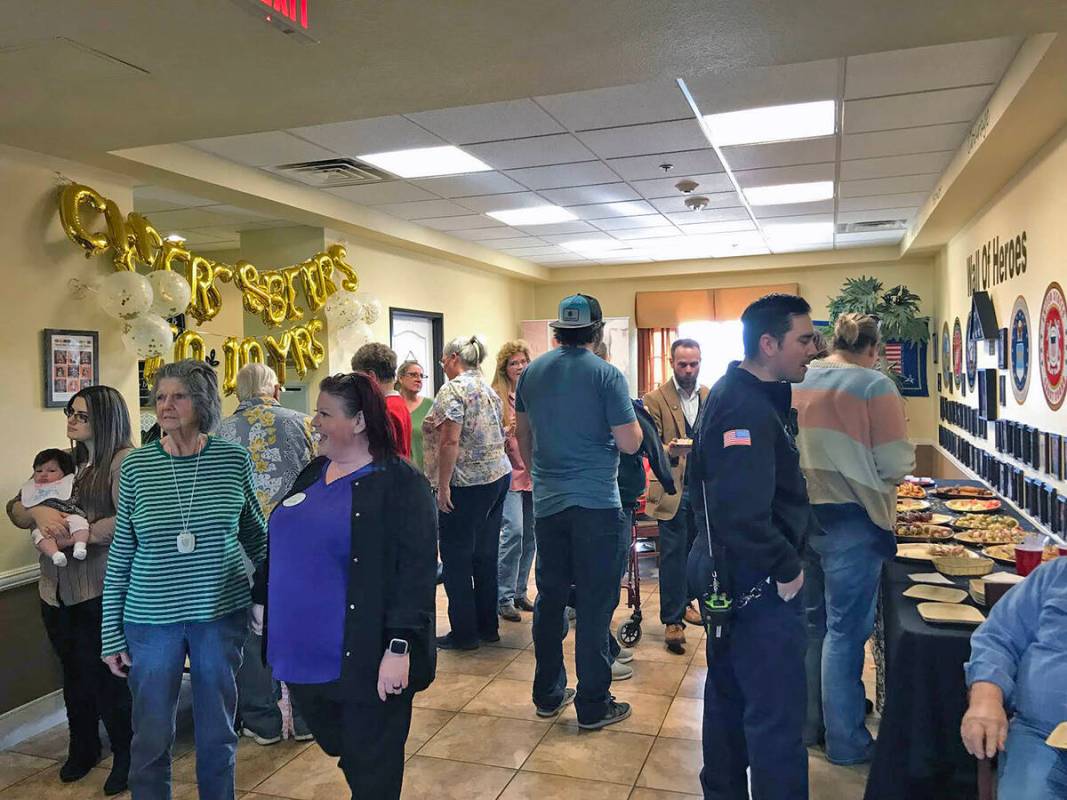 Robin Hebrock/Pahrump Valley Times Inspirations Senior Living was filled with guests on Saturda ...