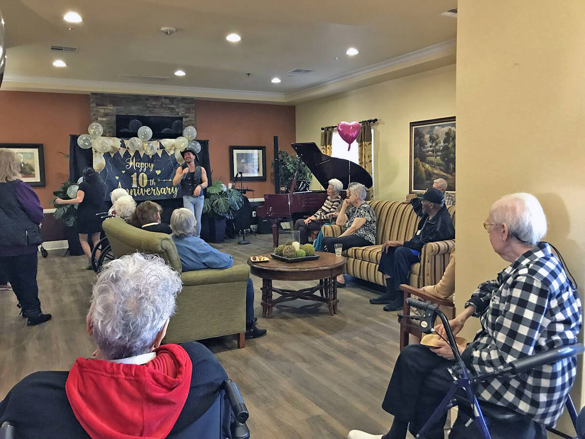 Robin Hebrock/Pahrump Valley Times Inspirations residents and supporters are pictured watching ...