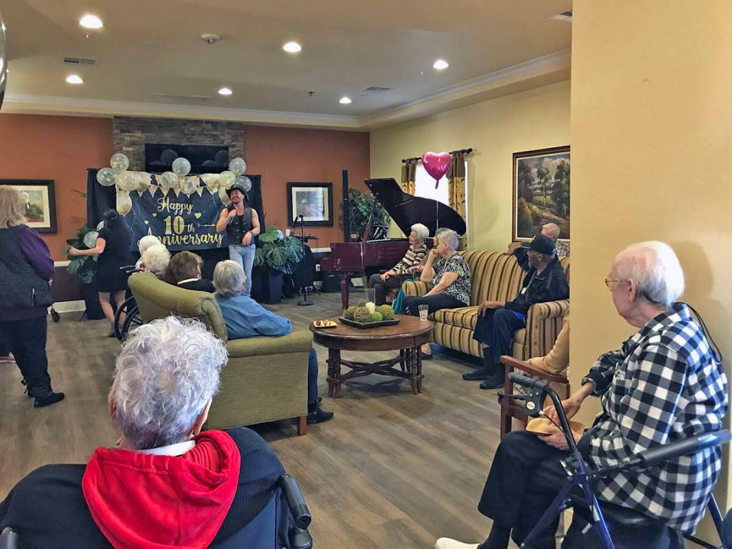 Robin Hebrock/Pahrump Valley Times Inspirations residents and supporters are pictured watching ...