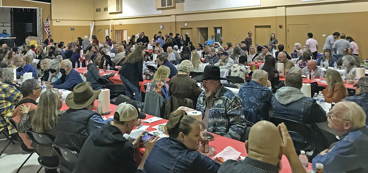 Robin Hebrock/Pahrump Valley Times The NyE Communities Coalition Activities Center was packed w ...