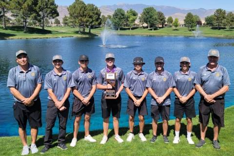 Special to the Pahrump Valley Times The Pahrump Valley Trojans boys golf team finished in seco ...