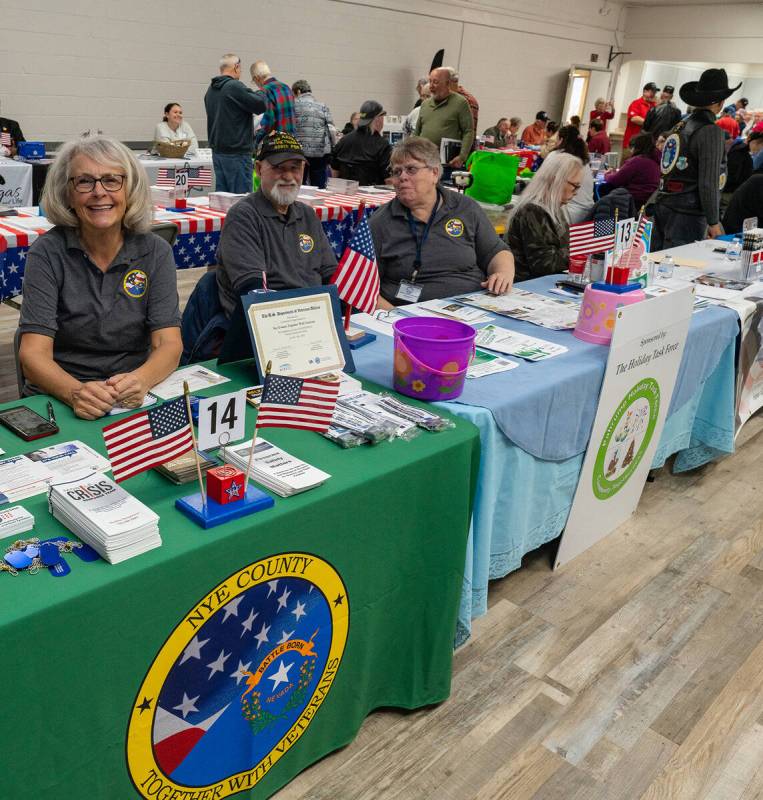 John Clausen/Pahrump Valley Times Michelle Caird, far left, is pictured manning the Together Wi ...