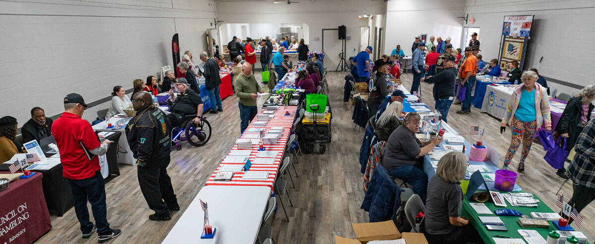 John Clausen/Pahrump Valley Times The Bob Ruud Community Center was filled with vendors tables ...