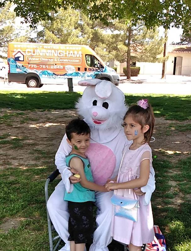 Selwyn Harris/Pahrump Valley Times This file photo from 2019 shows two youngsters with the East ...