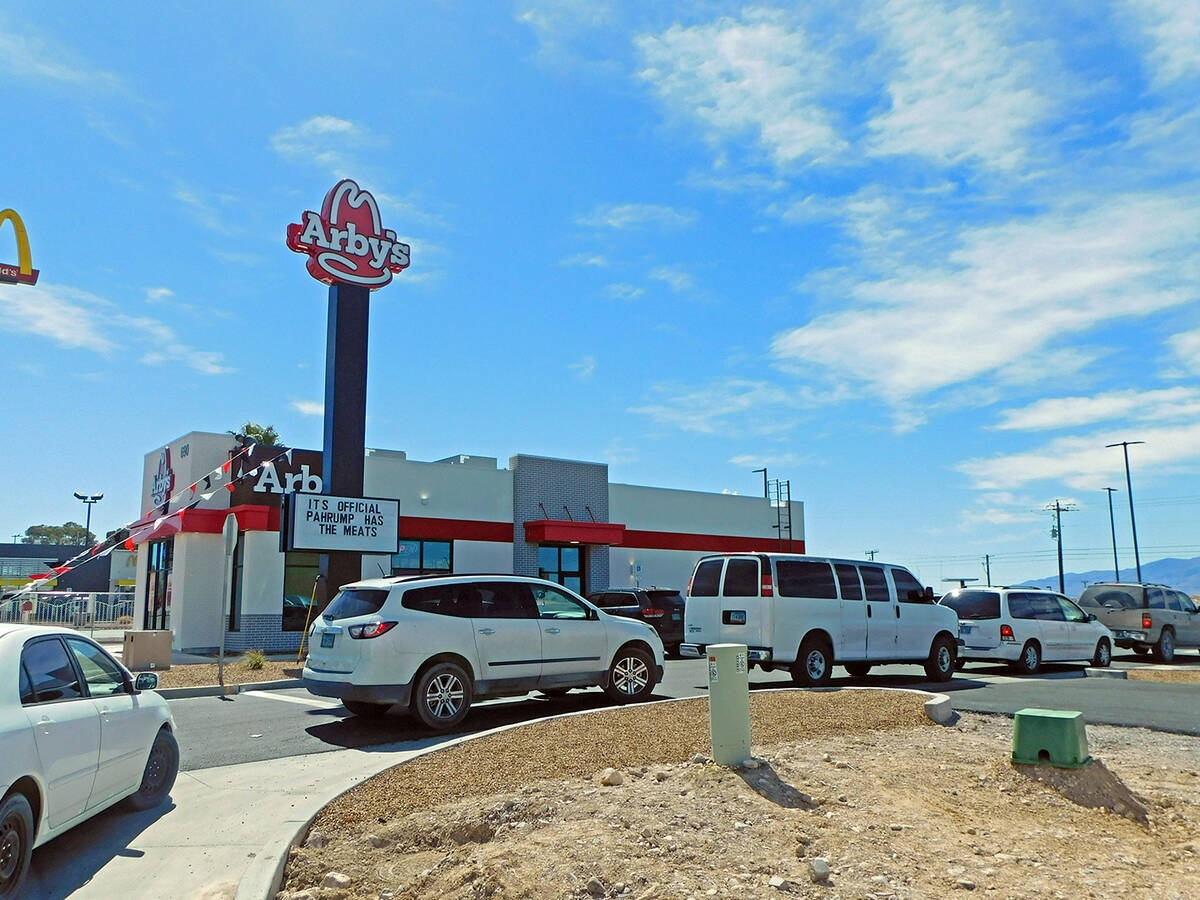 Robin Hebrock/Pahrump Valley Times Arby's has officially brought the meats to the Pahrump Valle ...