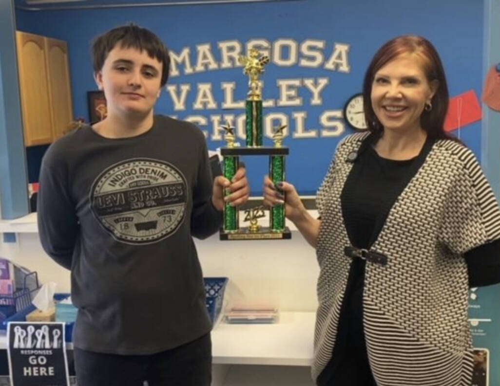 Special to the Pahrump Valley Times Konner Johnson, an eighth-grader at Amargosa Middle School, ...