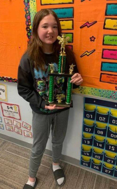 Special to the Pahrump Valley Times Savannah Sherbahn, a seventh-grader at Round Mountain Middl ...