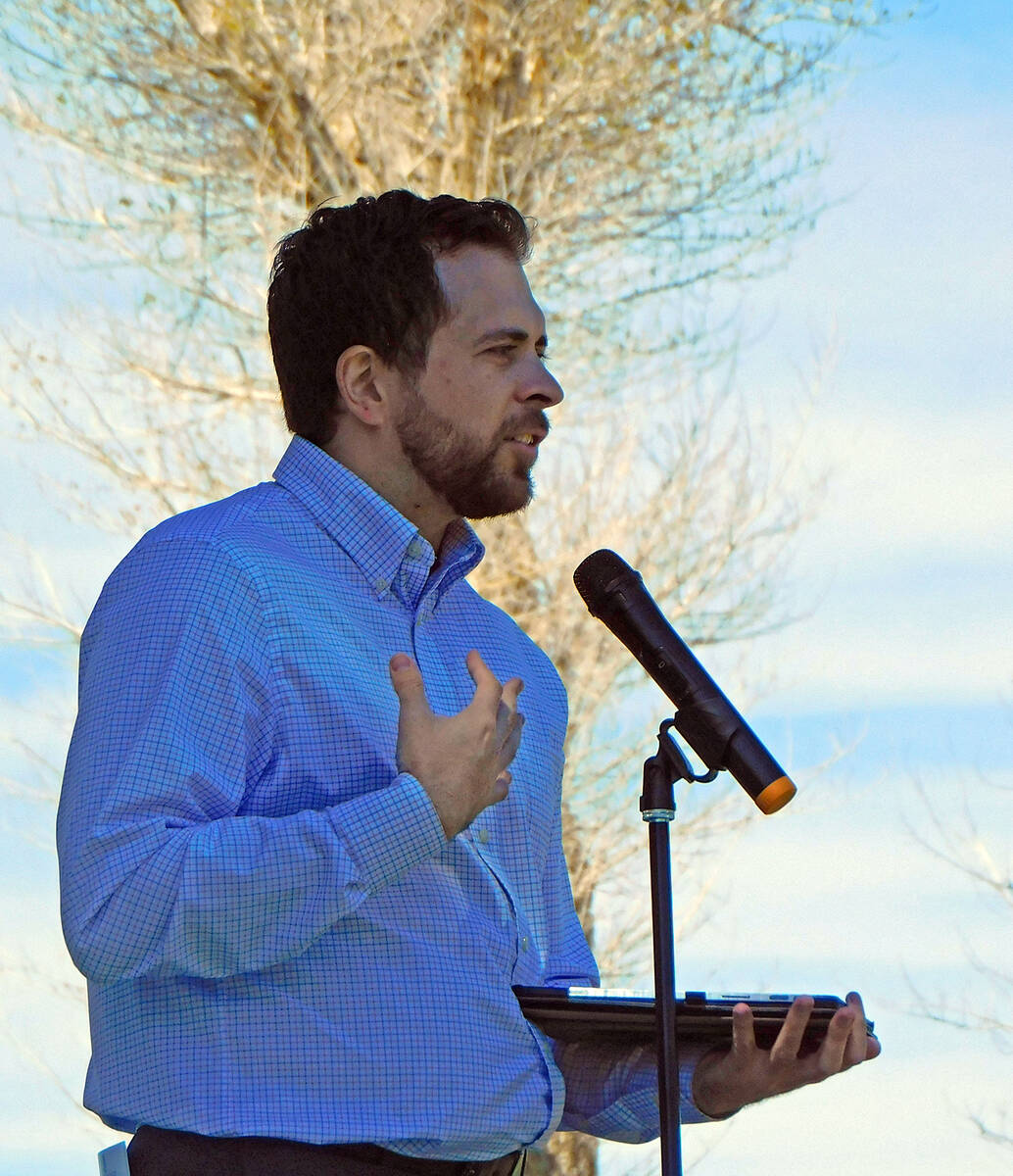 Robin Hebrock/Pahrump Valley Times Nathan Adelson Hospice Chaplain Richard Martin spoke about t ...
