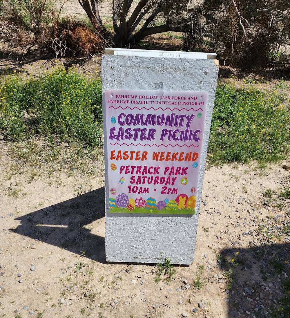 Special to the Pahrump Valley Times Signboards like the one shown here have come up missing fol ...
