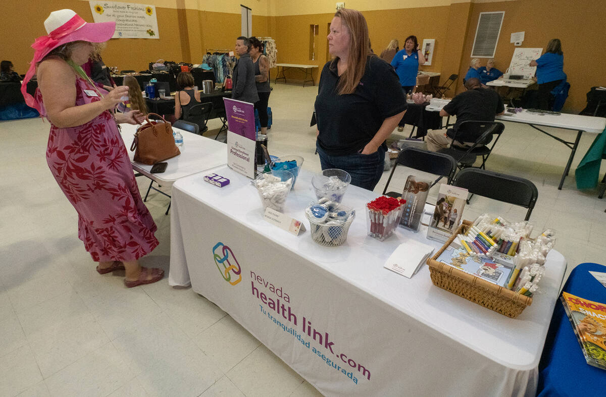 John Clausen/Pahrump Valley Times Staff with Nevada Health Link were at the Women's Fair to dis ...