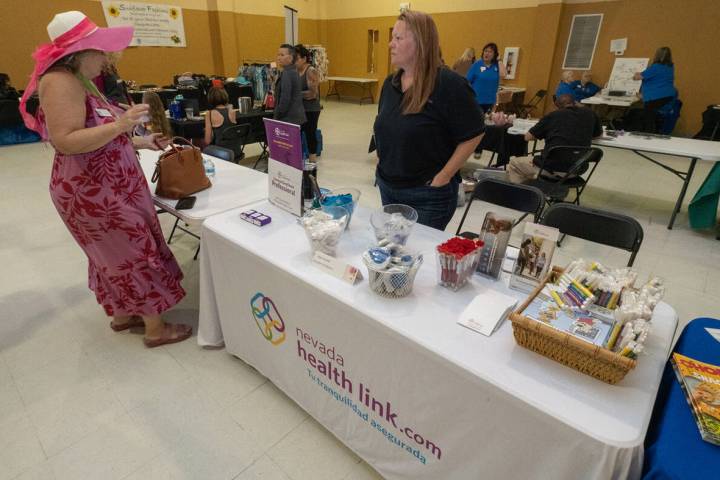 John Clausen/Pahrump Valley Times Staff with Nevada Health Link were at the Women's Fair to dis ...