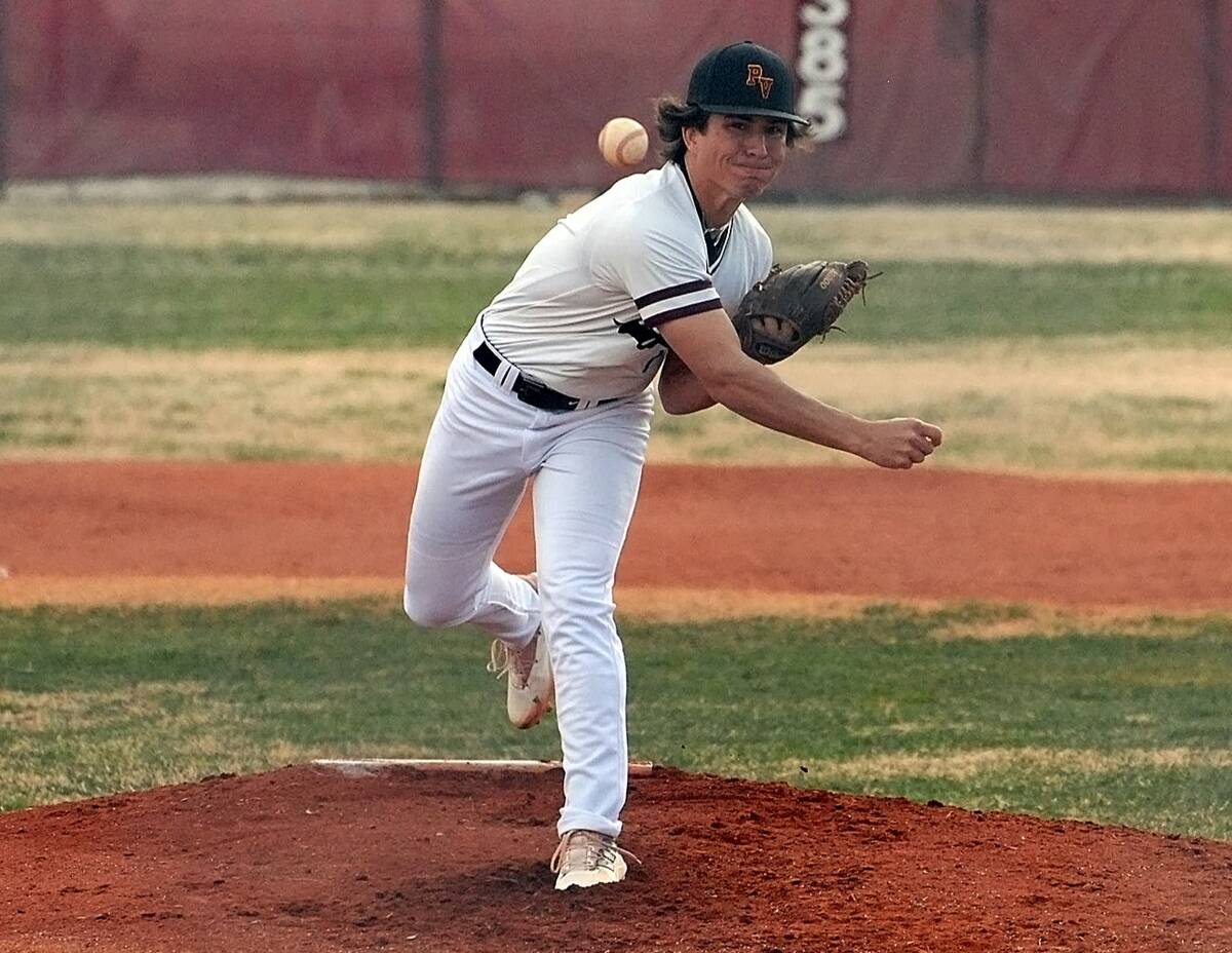 Horace Langford Jr./Pahrump Valley Times Senior pitcher Scott Hirschi (1) pitched a 5-inning co ...