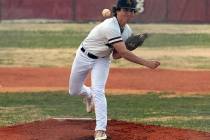 Horace Langford Jr./Pahrump Valley Times Senior pitcher Scott Hirschi (1) pitched a 5-inning co ...