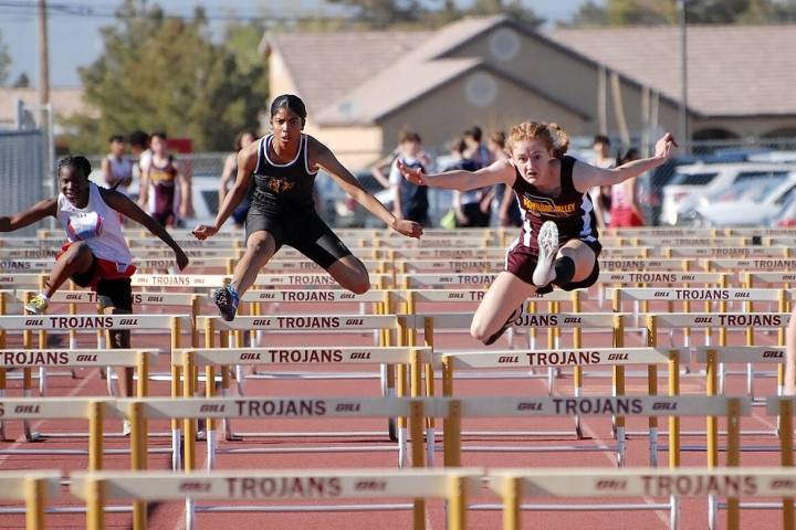 Horace Langford Jr./Pahrump Valley Times Sasha Strain (right) took home first place in the girl ...