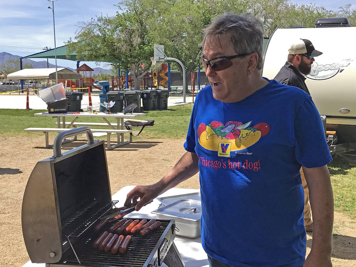 Robin Hebrock/Pahrump Valley Times John Klenke, shown grilling up hotdogs, was named as the 202 ...