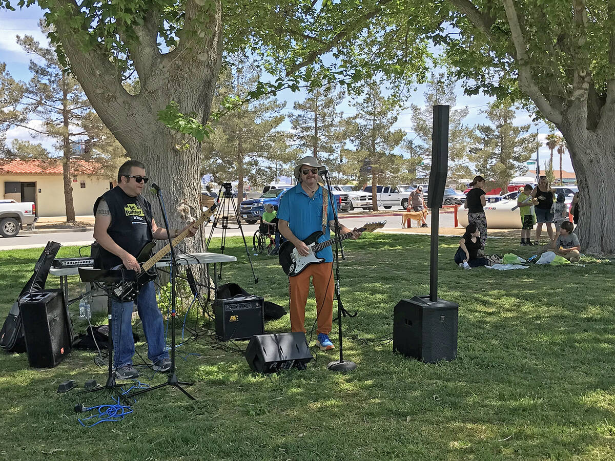 Robin Hebrock/Pahrump Valley Times A band performs during the Earth and Arbor Day Festival.
