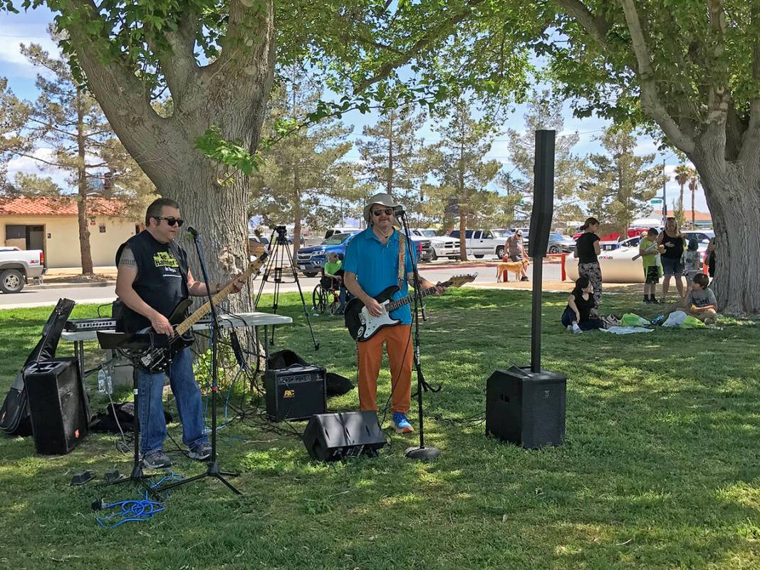 Robin Hebrock/Pahrump Valley Times A band performs during the Earth and Arbor Day Festival.