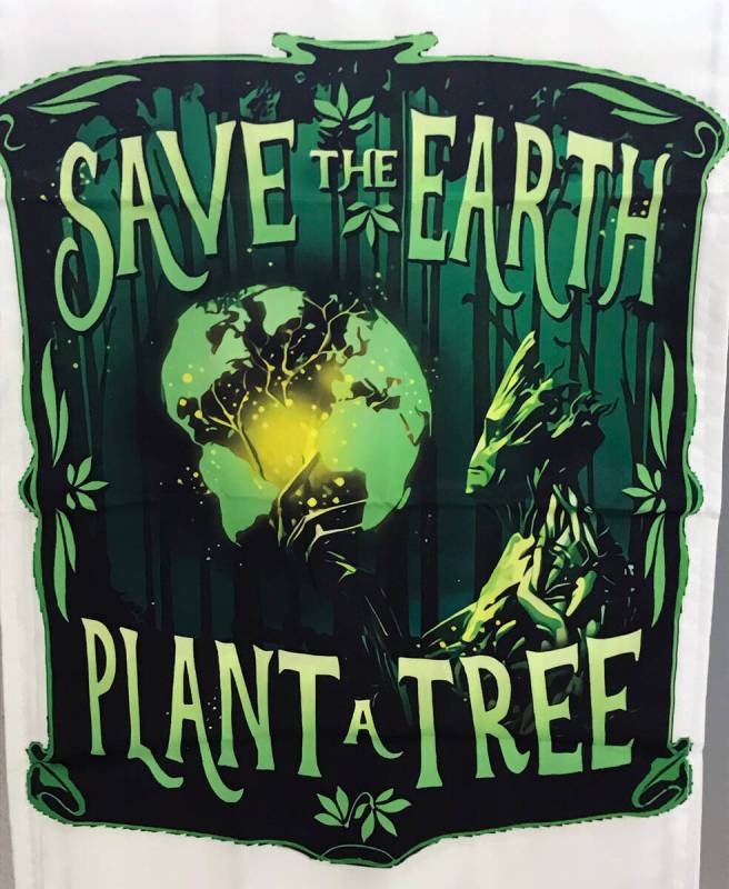 Robin Hebrock/Pahrump Valley Times In honor of the Arbor Day mission, this sign was displayed a ...
