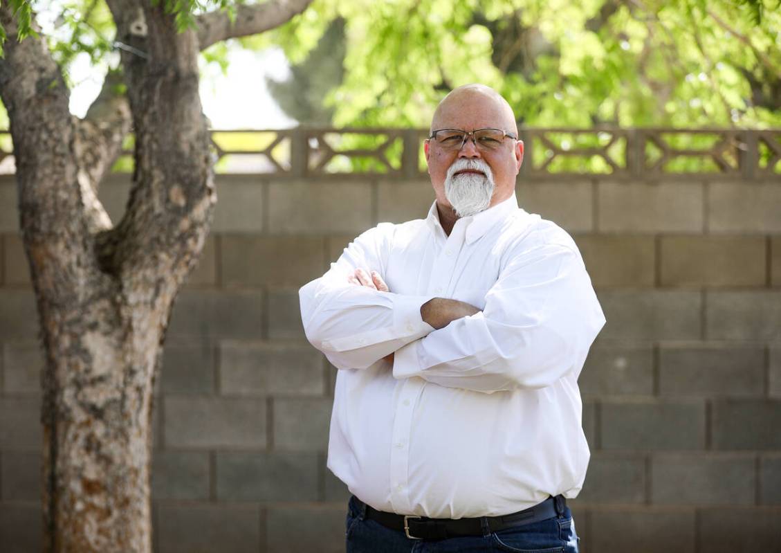 Dave Crete, an Air Force veteran, outside his home in Las Vegas, Thursday, April 27, 2023. Cret ...