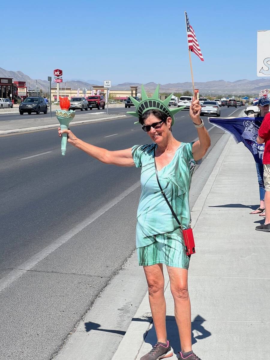 Bill Newyear/Special to the Pahrump Valley Times Lady Liberty, obviously dressed in summer wear ...