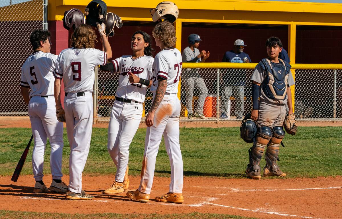 John Clausen/Pahrump Valley Times Fidel Betancourt (23) hit a 3-run home run as part of a 2-for ...