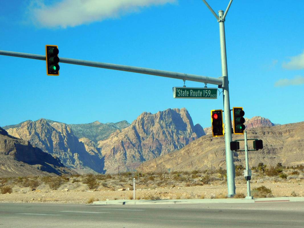 Robin Hebrock/Pahrump Valley Times Highway 159 in the Red Rock Canyon National Conservation Are ...