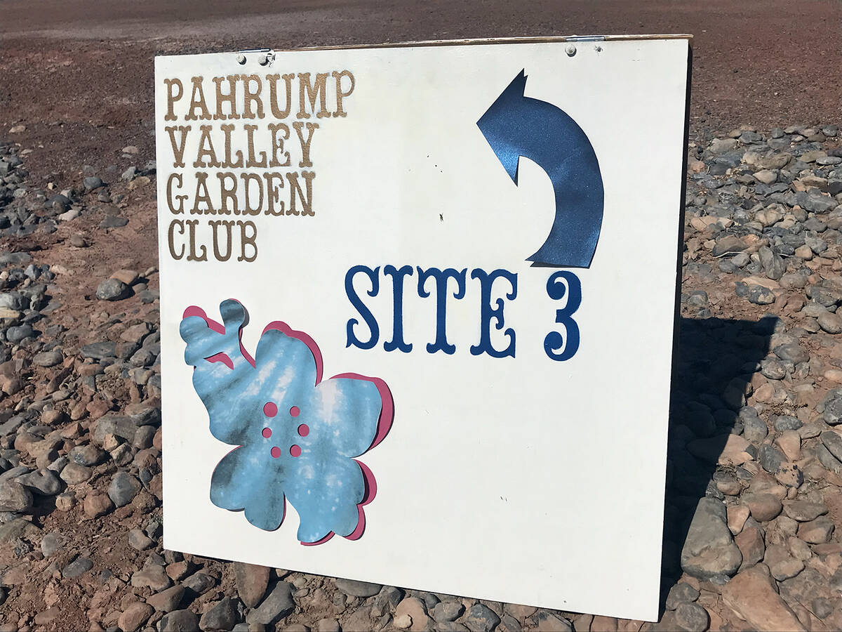 Robin Hebrock/Pahrump Valley Times Site signs were placed at the entrance to each of the yards ...