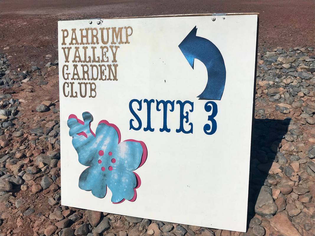 Robin Hebrock/Pahrump Valley Times Site signs were placed at the entrance to each of the yards ...
