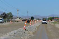 Robin Hebrock/Pahrump Valley Times This photo, taken Tuesday, May 23, shows the active construc ...