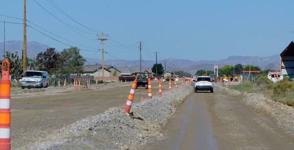 Robin Hebrock/Pahrump Valley Times This photo, taken Tuesday, May 23, shows the active construc ...