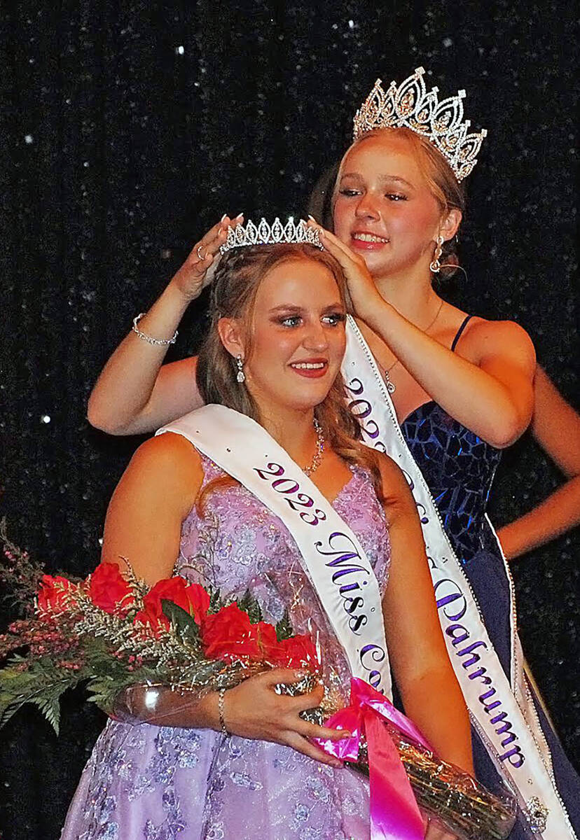 Horace Langford Jr./Pahrump Valley Times Miss Pahrump contestant Tailey Hastings was crowned Mi ...