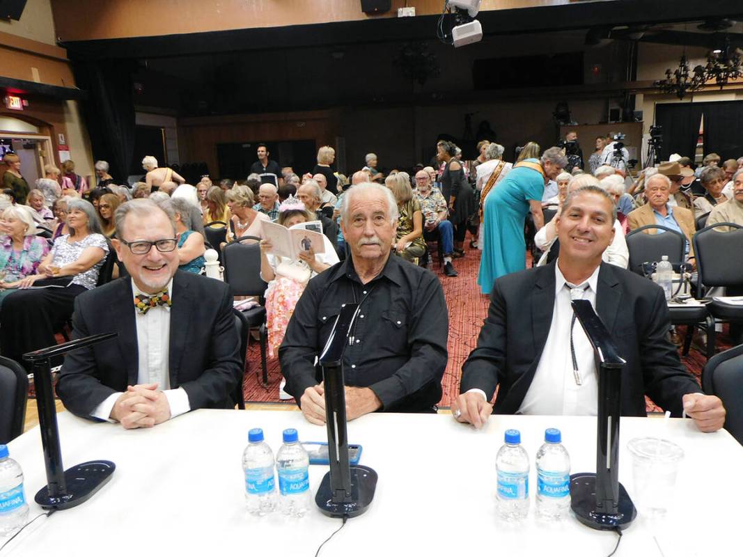 Robin Hebrock/Pahrump Valley Times Judging the Ms. Senior Golden Years Pageant this year were t ...