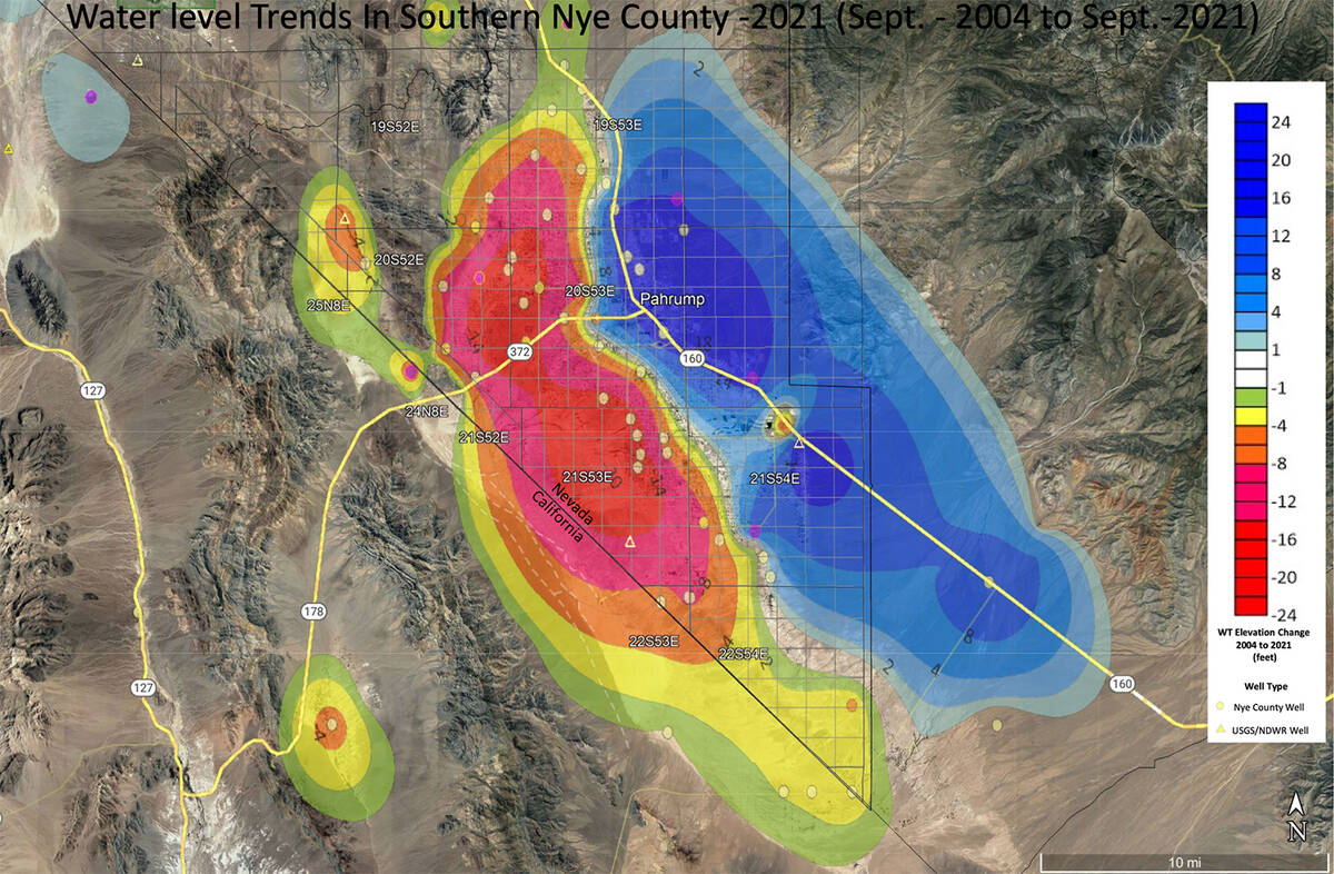 Special to the Pahrump Valley Times Provided in the Nye County Water District's website, this m ...