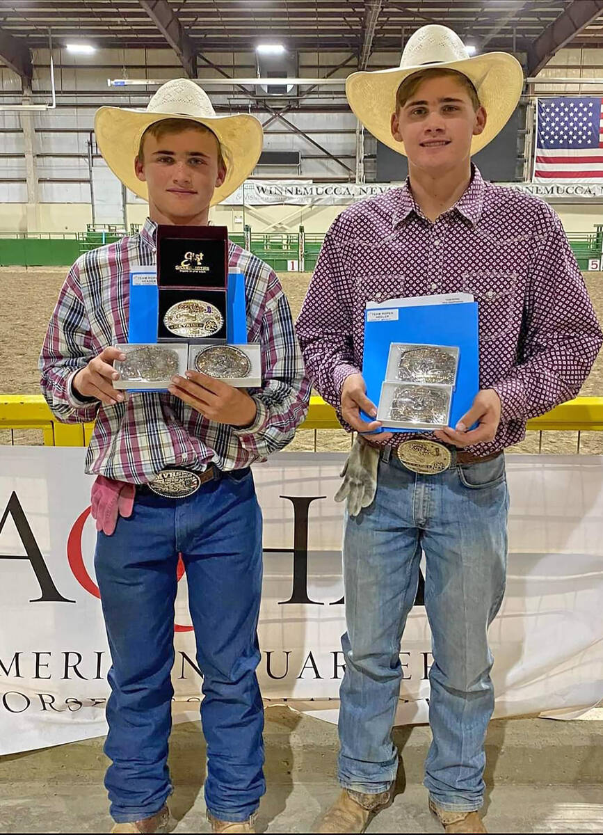 Special to the Pahrump Valley Times Jace Jepson, left, and brother Garrett Jepson, right, have ...